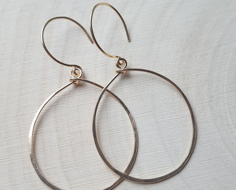 Hammered Hoop Earrings