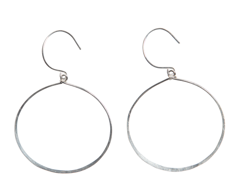 Hammered Hoop Earrings