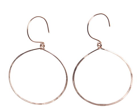 Hammered Hoop Earrings